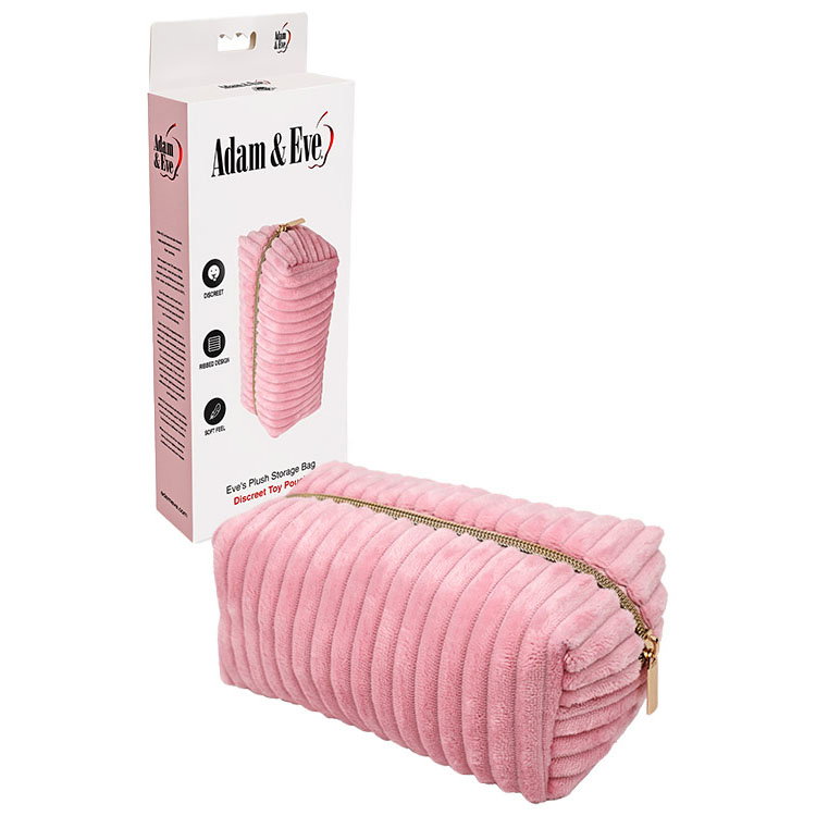 Adam & Eve Eve's plush storage bag with microfibre exterior, satin lining and zip closure